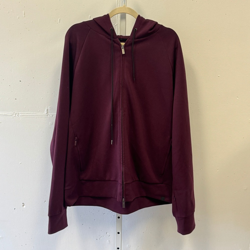 Away Travel Full Zip Hoodie Unisex 3XL Burgundy Plum Contemporary